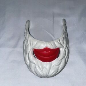 Vintage Mr Potato Head Santa Claus Beard White with Red Lips Replacement Part